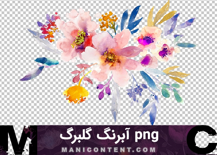 آبرنگ گلبرگ Watercolor petal png